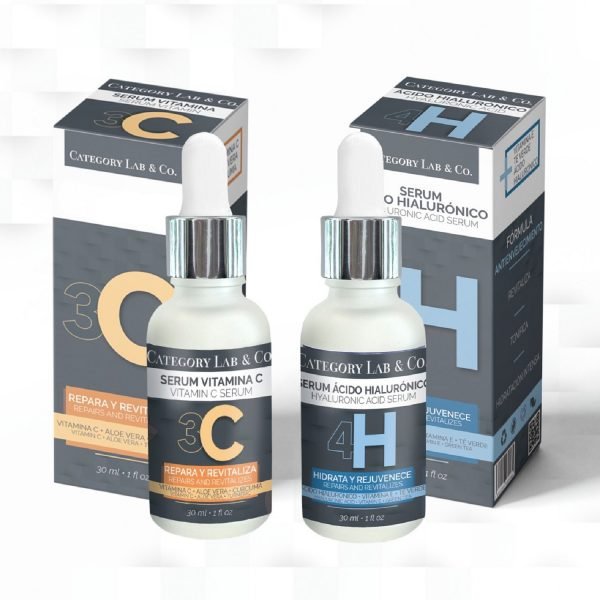 Kit Serum Vitamina C + Serum Acido Hialurónico